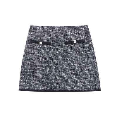 High-end Stylish French Style Classic Style A- Line Temperament Skirt