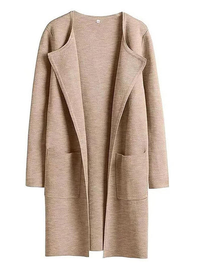 Fashion All-match Comfort And Casual Woolen Turn-down Collar Coat