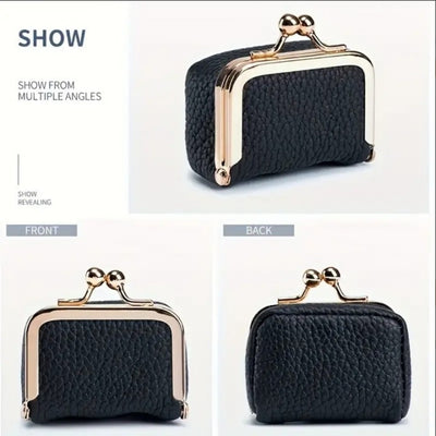Genuine Leather Mini Jewelry Case, Portable Vintage Style Genuine Leather Coin Purse Jewelry Case For Earrings, Rings, Necklaces, Bracelets