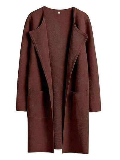 Fashion All-match Comfort And Casual Woolen Turn-down Collar Coat