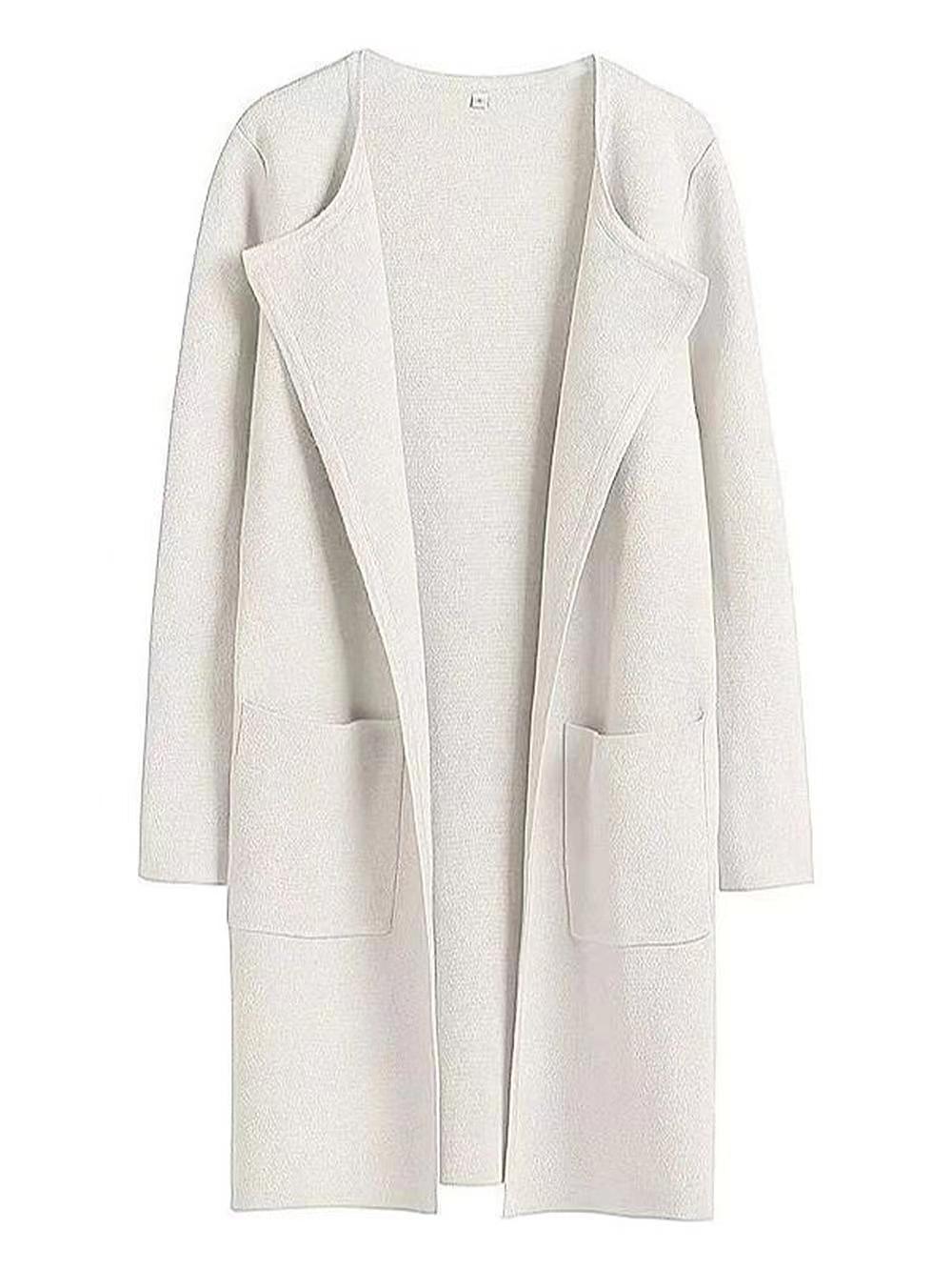 Fashion All-match Comfort And Casual Woolen Turn-down Collar Coat