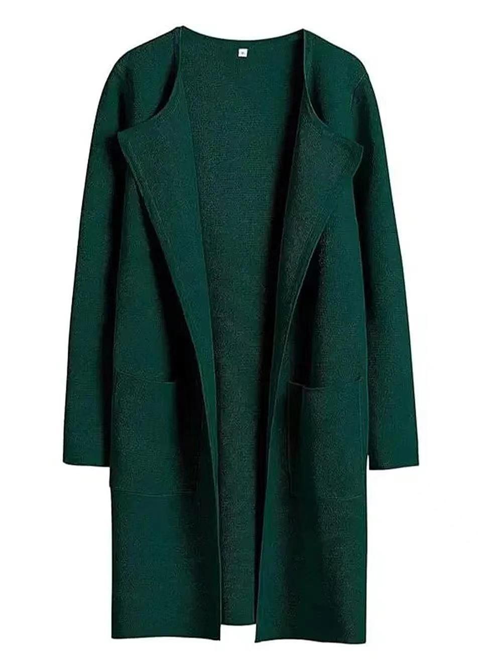 Fashion All-match Comfort And Casual Woolen Turn-down Collar Coat
