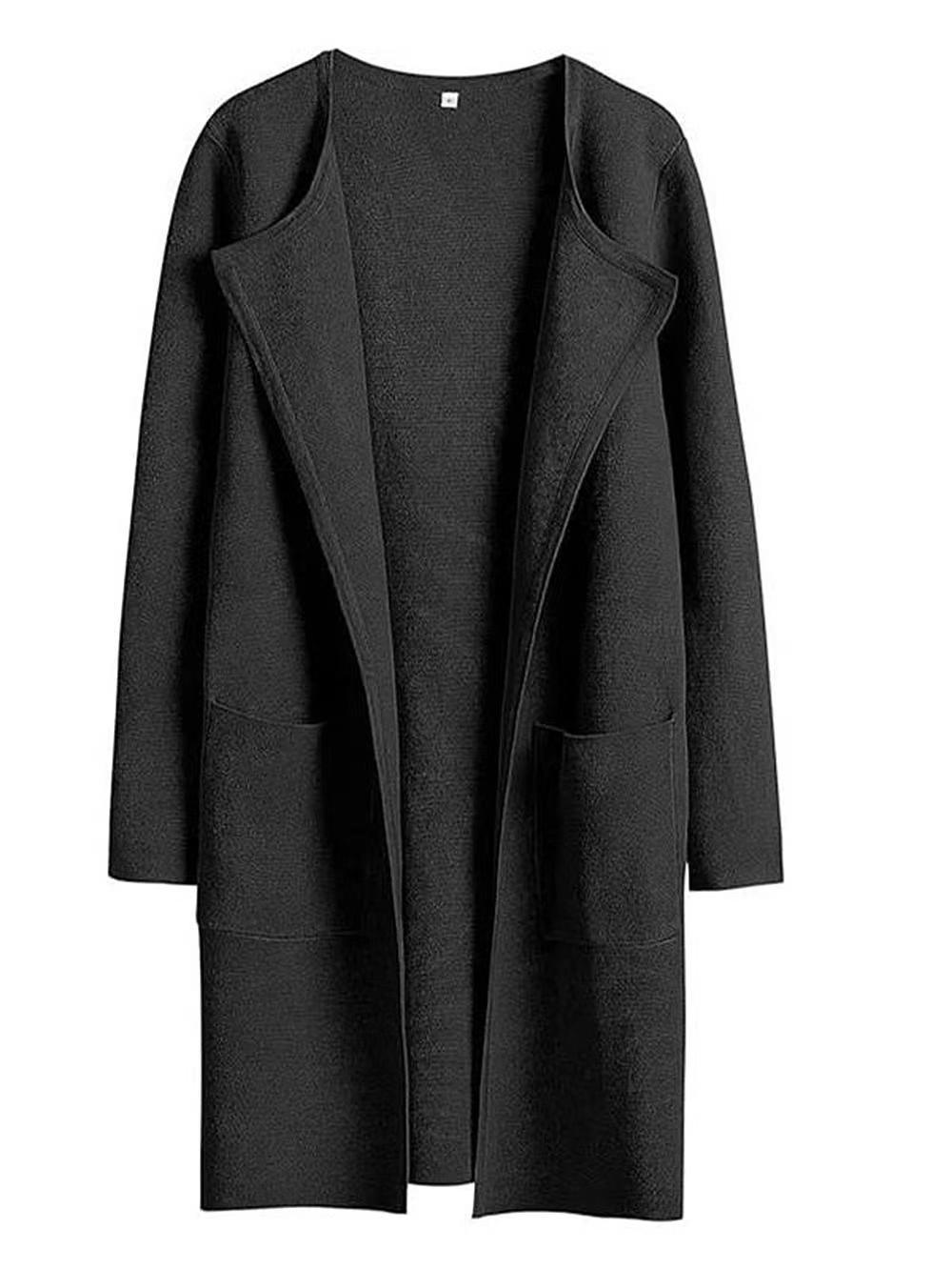 Fashion All-match Comfort And Casual Woolen Turn-down Collar Coat