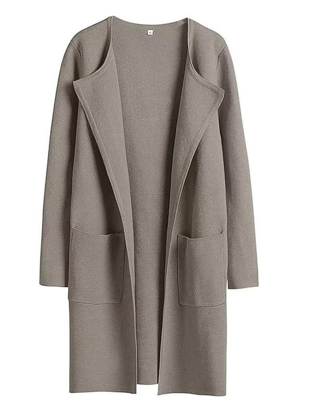 Fashion All-match Comfort And Casual Woolen Turn-down Collar Coat